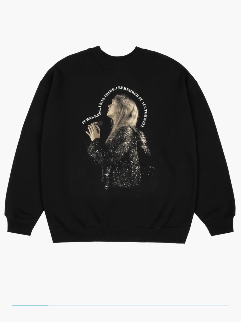 Official Taylor Swift Eras Tour All Too Well Live Photo Oversized Crewneck sz L